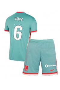 Atletico Madrid Koke #6 Babyklær Borte Fotballdrakt til barn 2024-25 Korte ermer (+ Korte bukser)